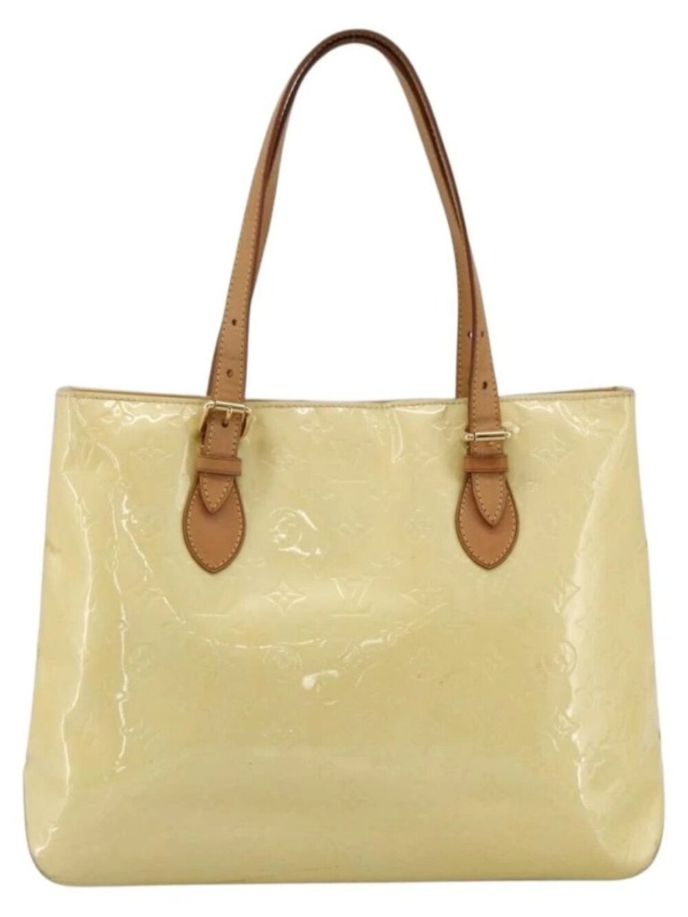 LOUIS VUITTON Monogram Vernis Brentwood Shoulder Bag Perle M91512 LV Auth ka2652 - Picture 2 of 15